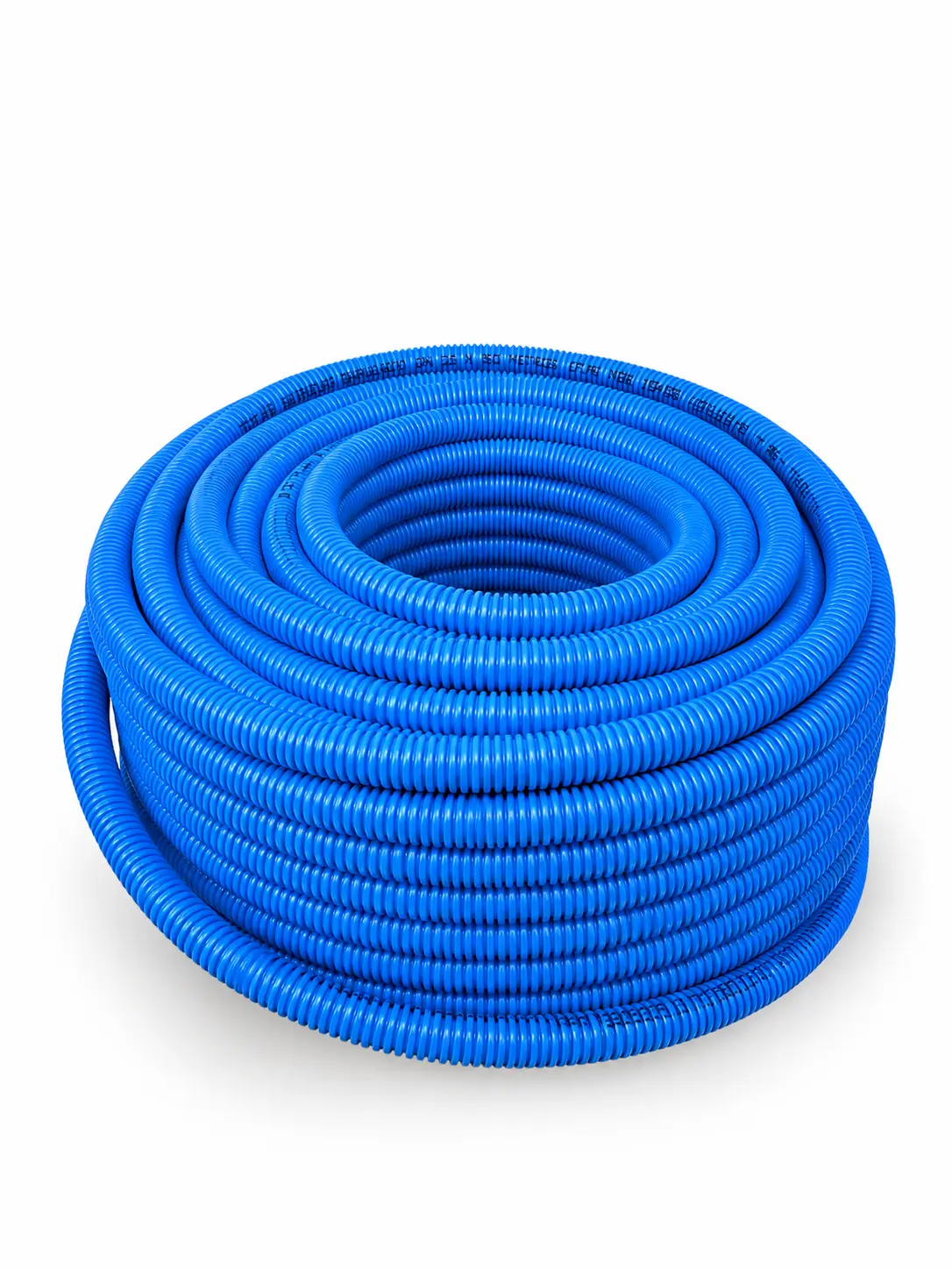 Rolo de eletroduto corrugado azul Fortplas com 50 metros para comunicação e sistemas